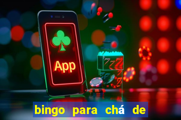 bingo para chá de bebê para imprimir grátis