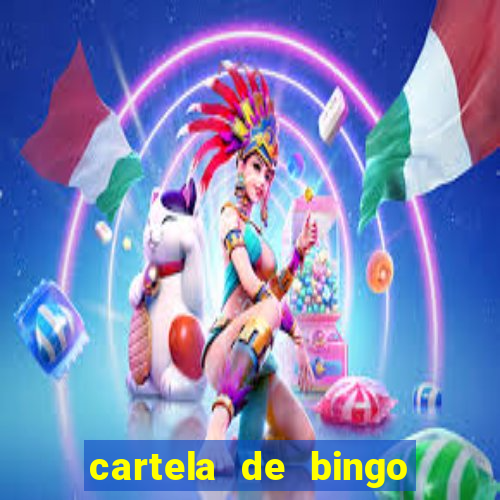 cartela de bingo para preencher